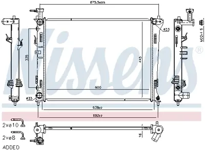 NISSENS 606475 Motor Radyatoru 253101M350