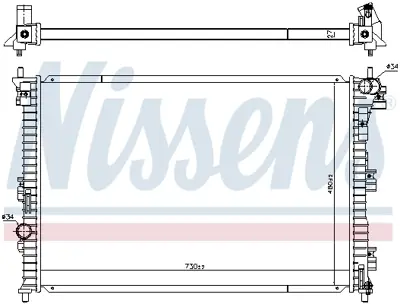 NISSENS 606508 Motor Radyatoru EB5Z8005G