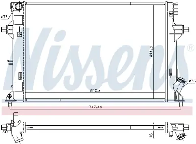 NISSENS 606552 Motor Radyatoru 25310F2000