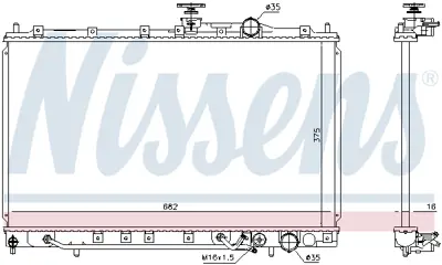 NISSENS 606650 Motor Radyatoru MB660565