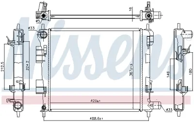 NISSENS 606702 Motor Radyatoru 25310B9100