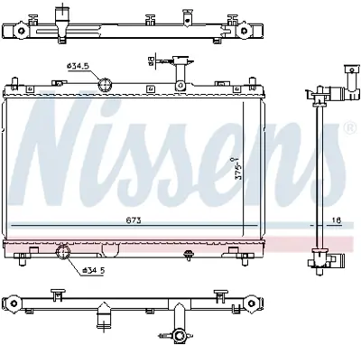 NISSENS 606736 Motor Su Radyatoru Vıtara 1.6 15> 1770054P10