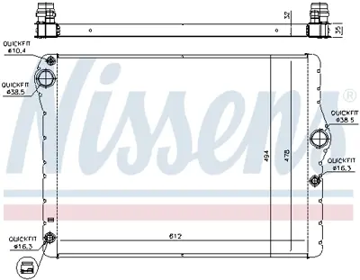 NISSENS 60779 Motor Radyatoru 17118669004