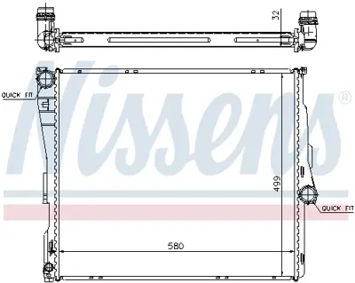 NISSENS 60803A Motor Su Radyatoru Bmw N47 N46 M54 M57  X3 E83  3414986