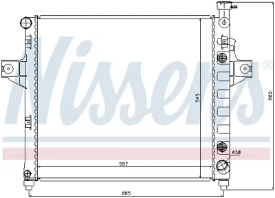 NISSENS 61010 Motor Radyatoru Jeep Grand Cherokee Iı 99>05 Mekanık K52079425AE