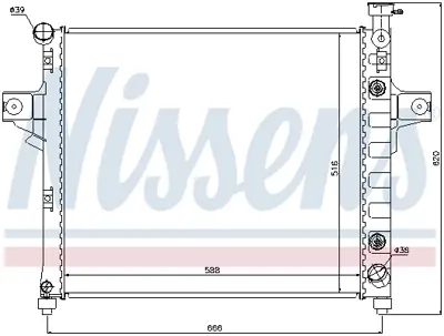 NISSENS 61023 Motor Radyatoru Jeep Cherokee 99>05 K52079883AD