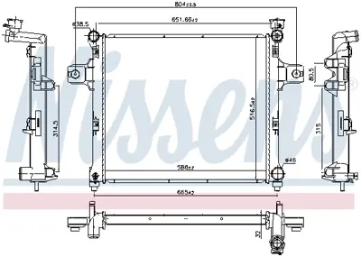 NISSENS 61038 Motor Radyatoru K55116842AB