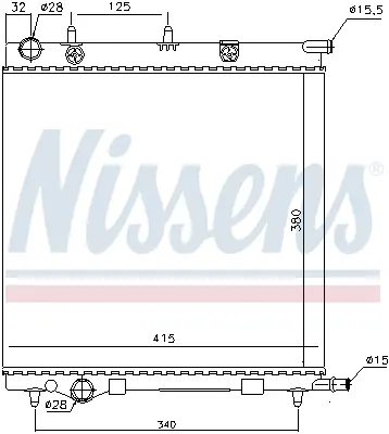 NISSENS 61284 Motor Radyator C2 C3 (I Iı Iıı) C3 Plurıel P207 P1007 Tu3a / Et3j4 / Tu5jp4 1,4 / 1,4 16v / 1,6 16v  9638520280 E101K19