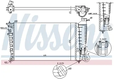 NISSENS 61382A Motor Radyatoru 96247656