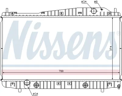 NISSENS 61639 Motor Radyatoru P96278702