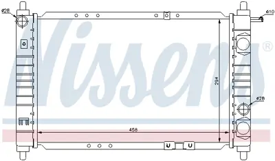 NISSENS 61653 Motor Radyatoru 96596288