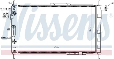 NISSENS 61657 Motor Radyatoru 96182648