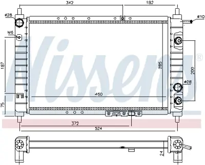 NISSENS 61663 Motor Radyatoru P96325520