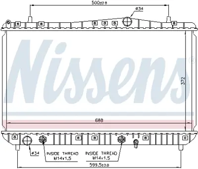 NISSENS 61665 Motor Radyatoru P96271475