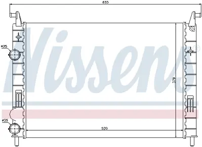 NISSENS 61683 Motor Radyatoru K46833511