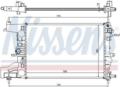 NISSENS 616903 Motor Radyatoru Cruze 