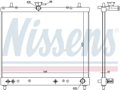 NISSENS 617402 Motor Radyatoru Daıhatsu Terıos 1,5 4x4 2005-> 16400B1180