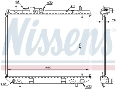 NISSENS 61742A Motor Radyatoru 1640087401000