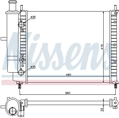 NISSENS 61779 Motor Radyatoru K46480388