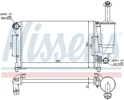 NISSENS 617845 Motor Radyatoru K51729379