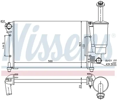 NISSENS 617853 Motor Radyatoru K51773191