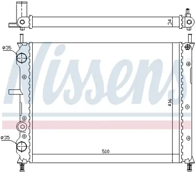 NISSENS 61806 Motor Radyatoru K46736953