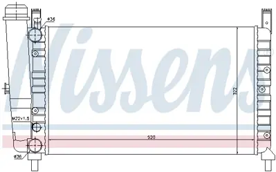 NISSENS 61852 Motor Radyatoru 7732211