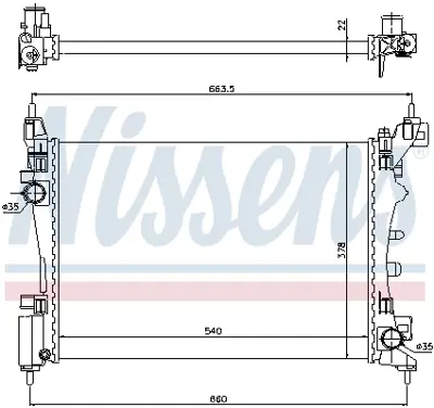 NISSENS 61917 Motor Radyatoru 55700447