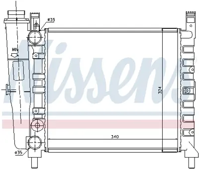 NISSENS 61929 Motor Radyatoru 7739941