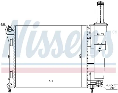 NISSENS 61936 Motor Radyatoru 9S518005BA MEDS518005BA