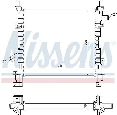 NISSENS 62005 Motor Radyatoru ME1S5H8005BB