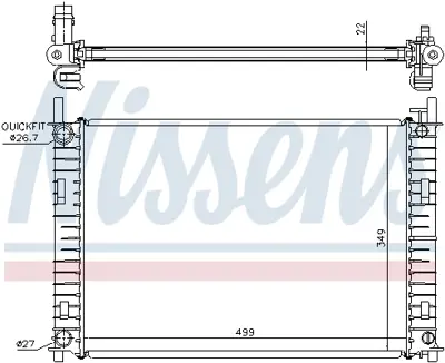 NISSENS 62027A Motor Radyatoru Y40215200