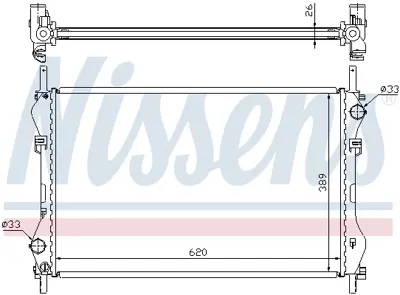 NISSENS 62044A Motor Su Radyatoru Transıt V184 2,4tdcı 01>06 Klımasız YC1H8005GE