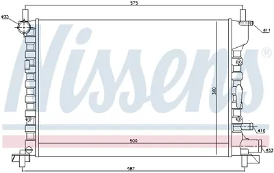 NISSENS 62053 Motor Radyatoru XS6H8005GA