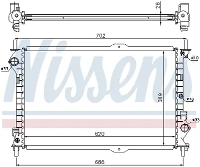 NISSENS 62156A Motor Radyatoru 4367089