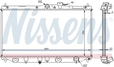 NISSENS 62279A Motor Radyatoru 19010PT0J03