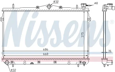 NISSENS 62298 Motor Radyatoru 2531029010