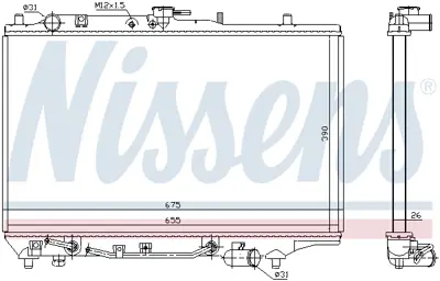 NISSENS 62378 Motor Radyatoru B55715201