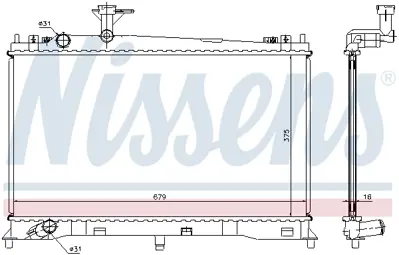 NISSENS 62462A Motor Radyatoru LF1715200B