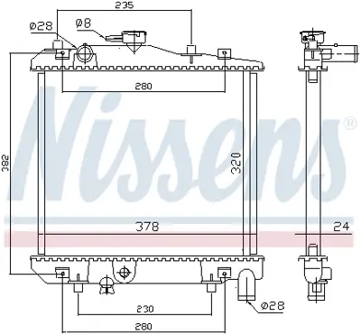 NISSENS 62505 Motor Radyatoru KK15015200A