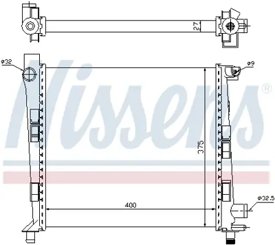 NISSENS 62546 Motor Radyatoru A1685001802