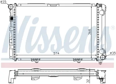 NISSENS 62671A Motor Radyatoru A2015001903