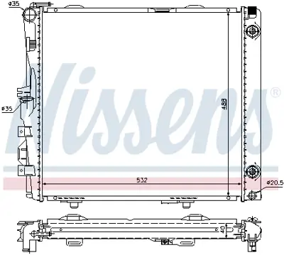 NISSENS 62683A Motor Su Radyatoru (Klımalı) W124 86>93 S124 86>92 C124 93>97 A124 93>98 A1245009003