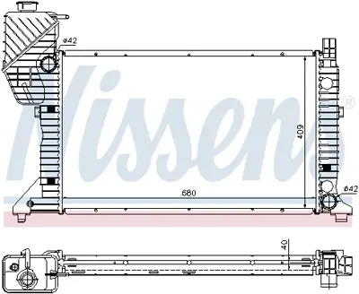 NISSENS 62685A Motor Radyatoru Sprınter 901 902 903 904 96>06 (Mekanık Sanzıman) 40mm A9015003300