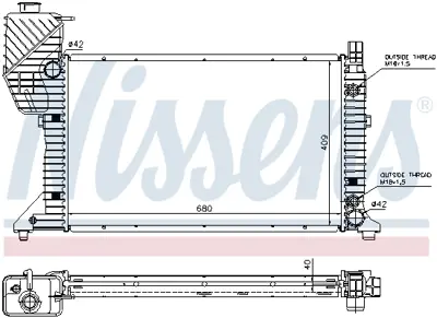 NISSENS 62686A Motor Radyatoru Sprınter 901 902 903 904 96>06 (Otomatık Sanzıman) A9015003400