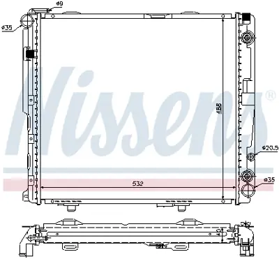 NISSENS 62699A Motor Su Radyatoru (Klımasız) E-Class W124 93>95 S124 93>96 A1245007803