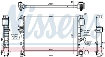 NISSENS 627025 Motor Su Radyatoru S-Class W221 05>13 C216 10>13 A2215003203