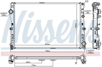 NISSENS 627033 Motor Su Radyatoru W205 14> C205 16> A205 16> S205 14> W213 16> C238 17> A238 17> S213 16> A0995007303