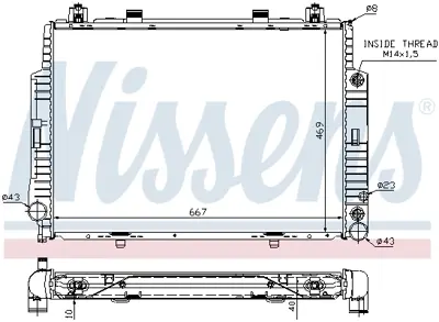 NISSENS 62716A Motor Su Radyatoru S-Class W140 91>98 C140 92>99 A1405001603