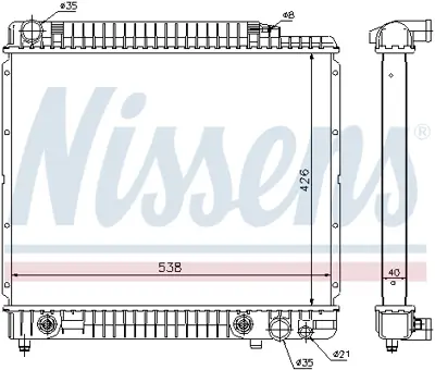 NISSENS 62724A Motor Su Radyatoru W123 300 Turbo-D 81>85 A1265010701